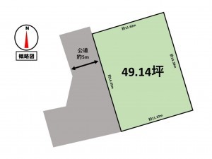 津市牧町、土地の間取り画像です