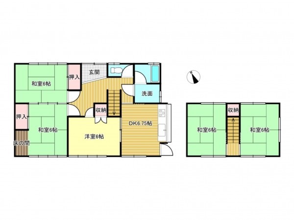 松阪市久保町、中古一戸建ての間取り画像です