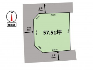 松阪市嬉野上野町、土地の間取り画像です