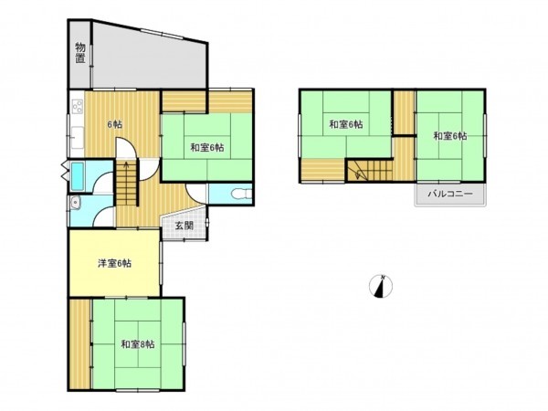 松阪市塚本町、中古一戸建ての間取り画像です