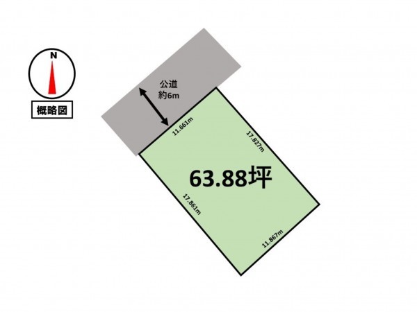 松阪市駅部田町、土地の間取り画像です