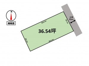 松阪市駅部田町、土地の間取り画像です