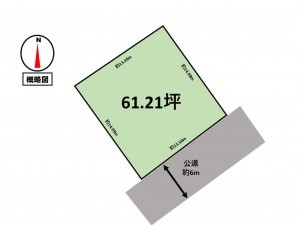 松阪市垣鼻町、土地の間取り画像です