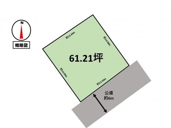 松阪市垣鼻町、土地の間取り画像です
