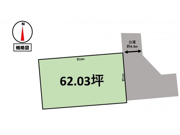 松阪市嬉野平生町、土地の間取り画像です