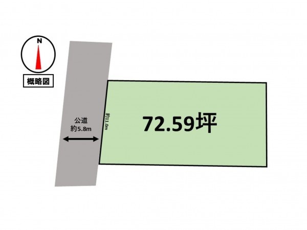 松阪市久保町、土地の間取り画像です