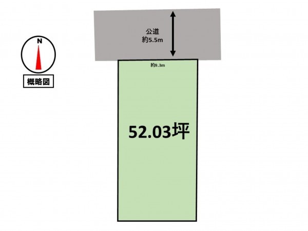 松阪市久保町、土地の間取り画像です