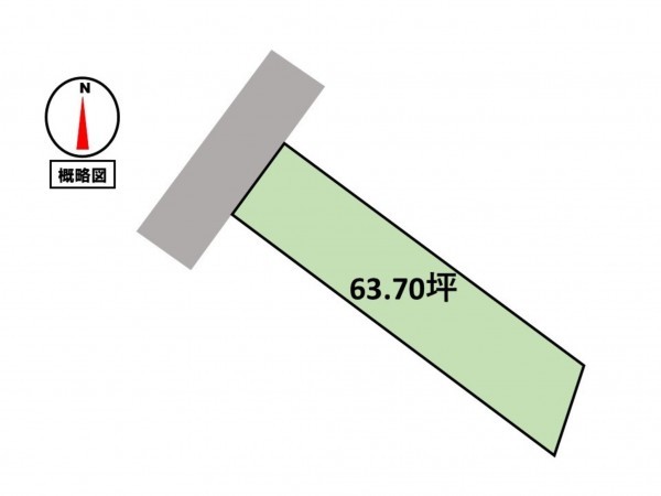 松阪市茶与町、土地の間取り画像です