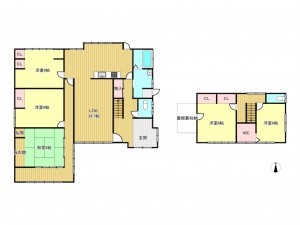 津市久居野口町、中古一戸建ての間取り画像です