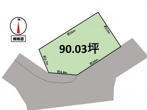 多気郡明和町、土地の間取り画像です