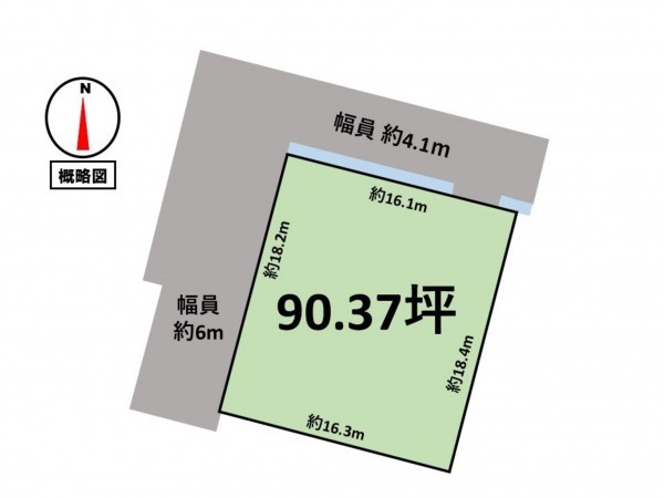 松阪市小黒田町、土地の間取り画像です