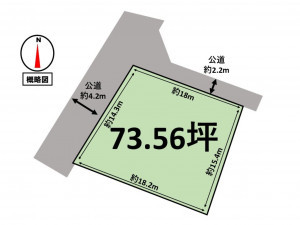津市久居元町、土地の間取り画像です
