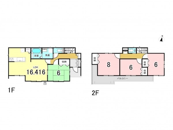 松阪市山室町、新築一戸建ての間取り画像です