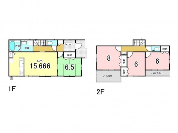 松阪市山室町、新築一戸建ての間取り画像です