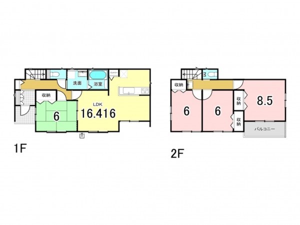松阪市山室町、新築一戸建ての間取り画像です