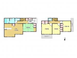 松阪市山室町、新築一戸建ての間取り画像です