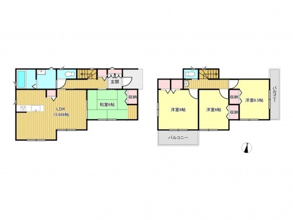 松阪市山室町、新築一戸建ての間取り画像です
