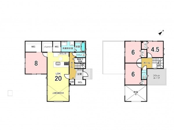 松阪市大黒田町、新築一戸建ての間取り画像です