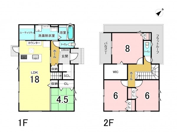 松阪市大黒田町、新築一戸建ての間取り画像です