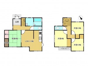 松阪市小黒田町、中古一戸建ての間取り画像です