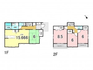 松阪市五反田町、新築一戸建ての間取り画像です