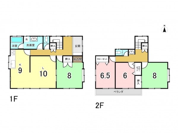 津市南が丘、中古一戸建ての間取り画像です