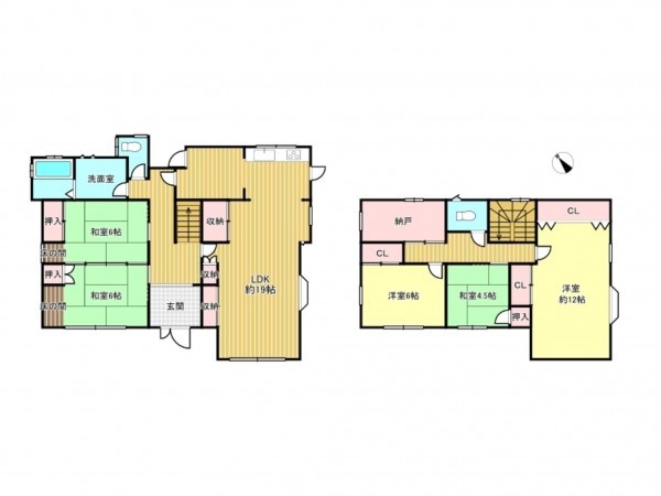 松阪市垣鼻町、中古一戸建ての間取り画像です