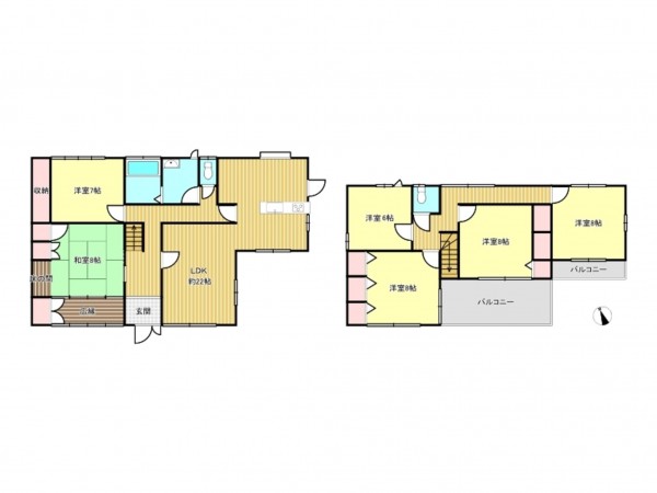 津市高茶屋小森町、中古一戸建ての間取り画像です