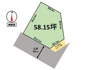 松阪市和屋町、土地の間取り画像です