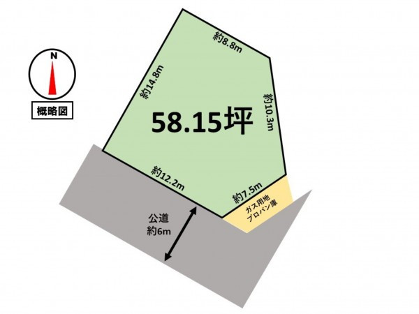 松阪市和屋町、土地の間取り画像です