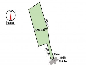 松阪市松ヶ島町、土地の間取り画像です