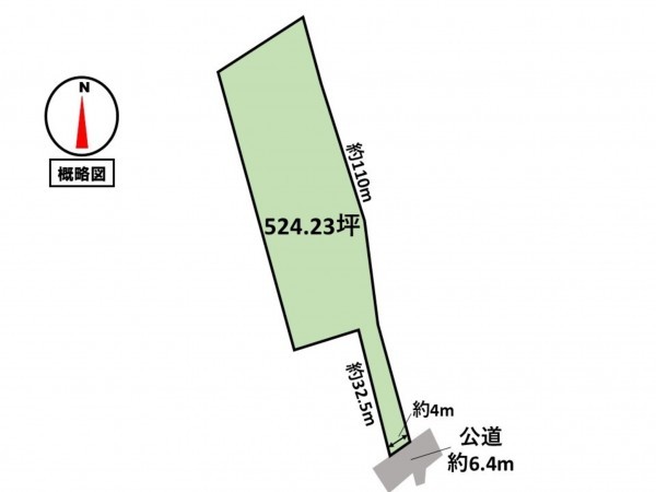 松阪市松ヶ島町、土地の間取り画像です