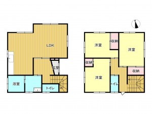 松阪市久保町、中古一戸建ての間取り画像です
