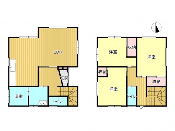 松阪市久保町、中古一戸建ての間取り画像です