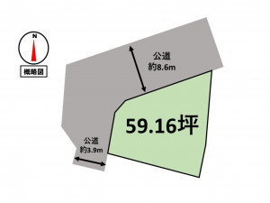 松阪市桜町、土地の間取り画像です