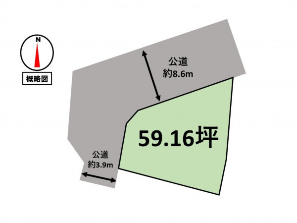 松阪市桜町、土地の間取り画像です