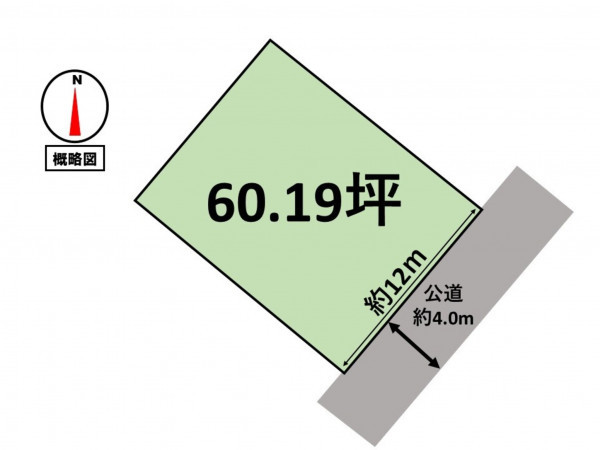 松阪市曲町、土地の間取り画像です