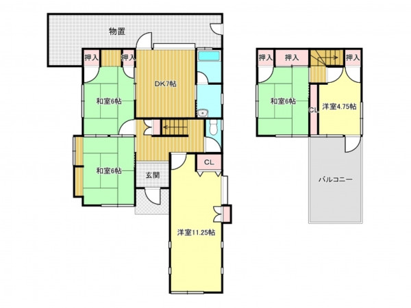 松阪市鎌田町、中古一戸建ての間取り画像です