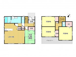 松阪市大口町、新築一戸建ての間取り画像です