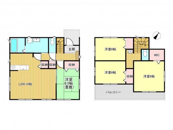 松阪市大口町、新築一戸建ての間取り画像です