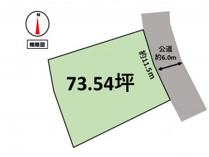 津市、土地の間取り画像です