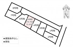 福津市津屋崎、土地の間取り画像です