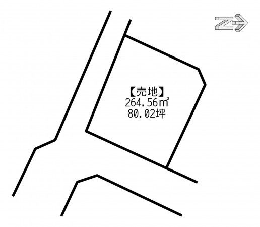 宗像市大谷、土地の間取り画像です