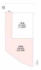 宗像市自由ケ丘、土地の間取り画像です