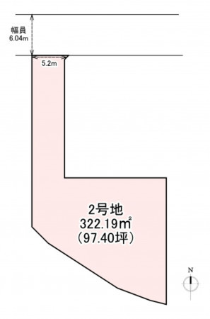 宗像市自由ケ丘、土地の間取り画像です