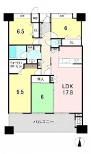 佐賀市、マンションの間取り画像です