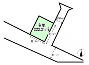 宗像市池田、土地の間取り画像です