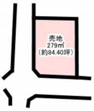 宗像市神湊、土地の間取り画像です