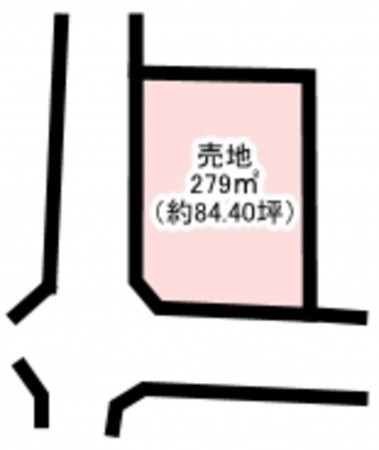 宗像市神湊、土地の間取り画像です