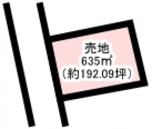 福津市宮司浜、土地の間取り画像です